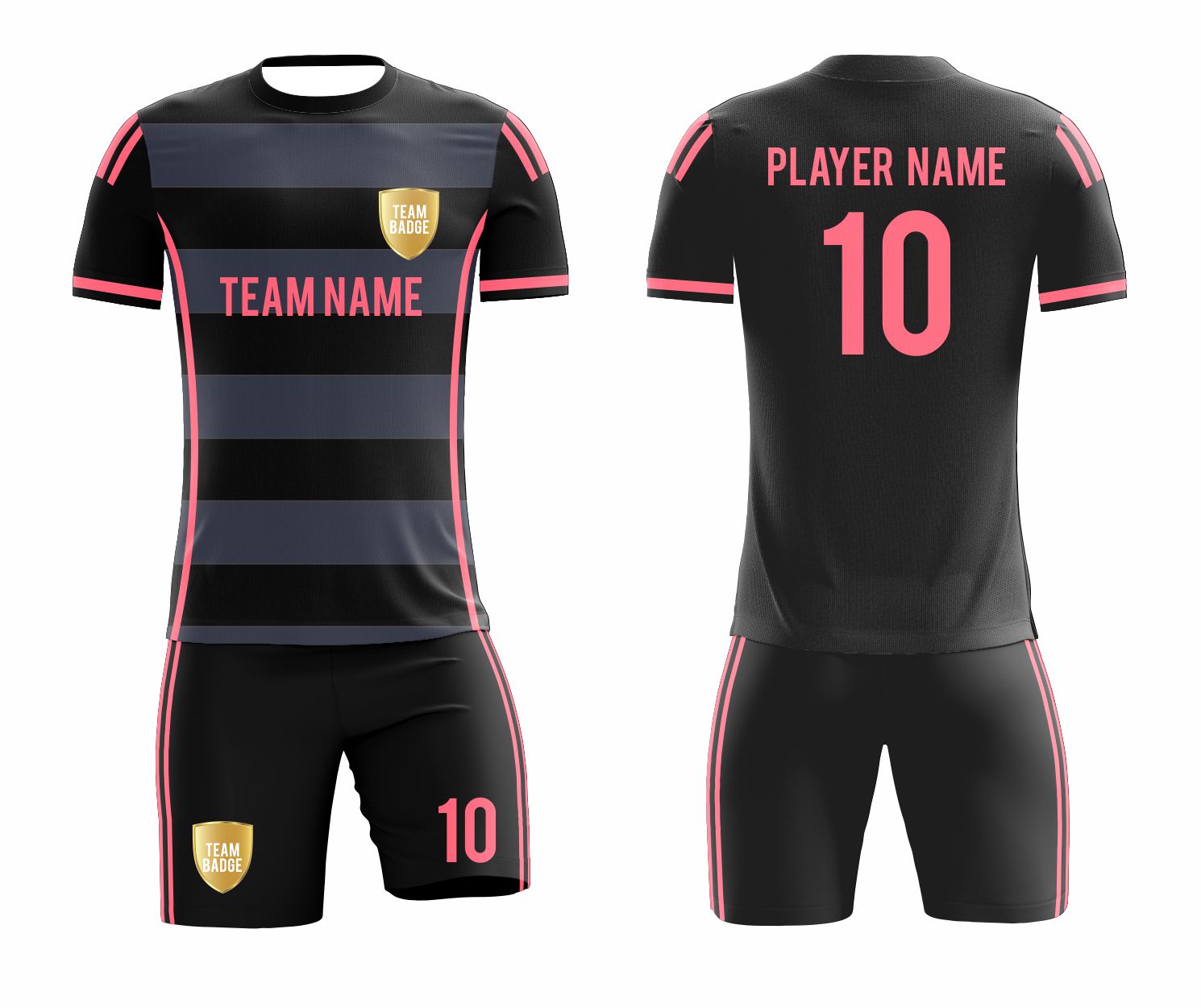 Black Sublimation Custom Soccer Jersey