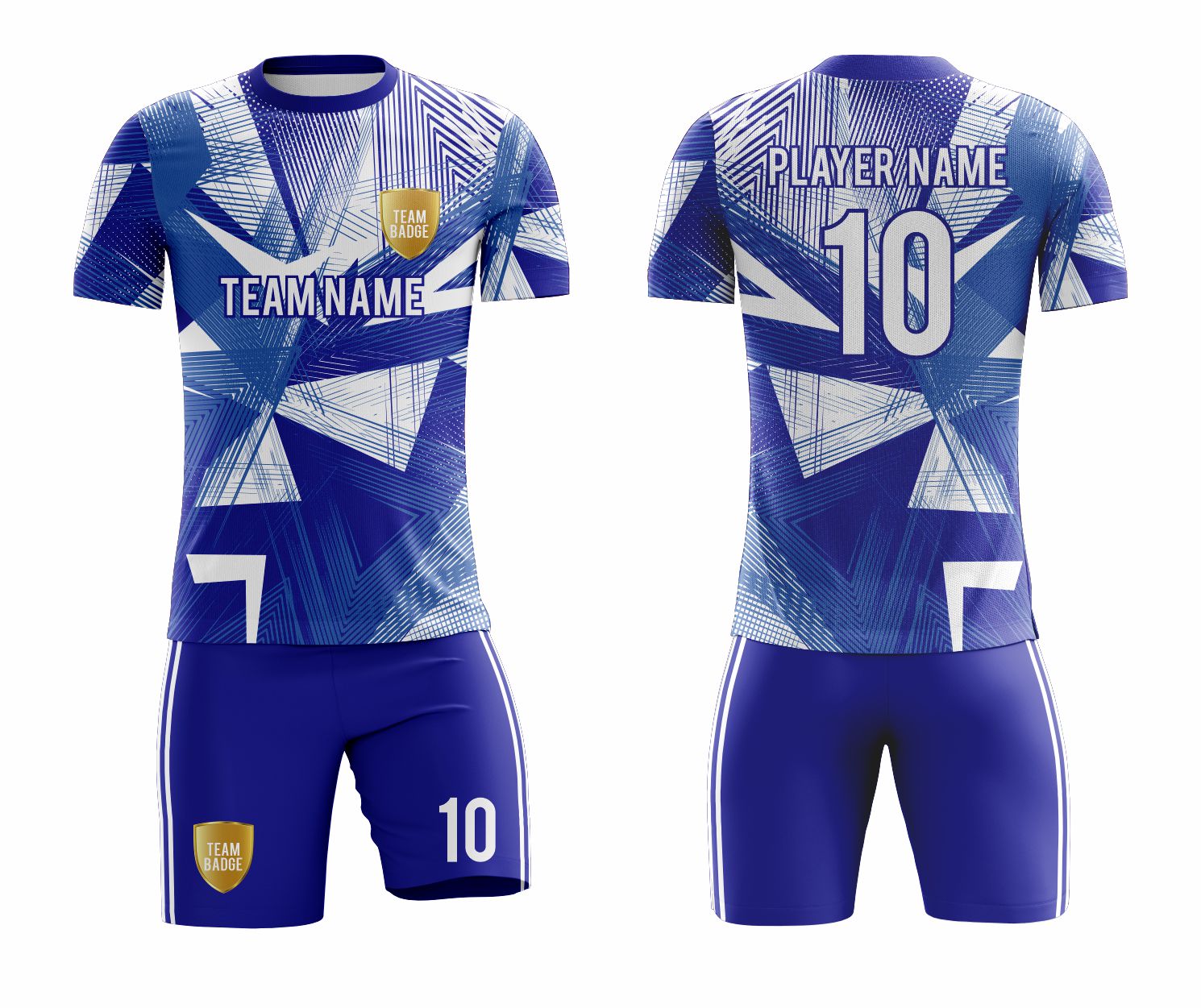Blue/White Sublimation Custom Soccer Jersey