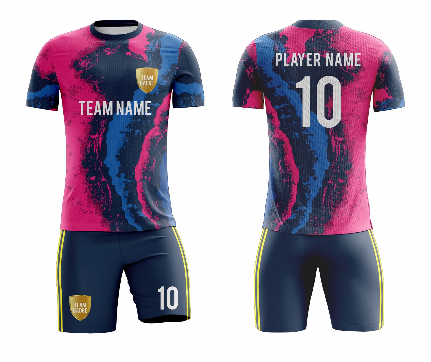 Blue/Pink Sublimation Custom Soccer Jersey