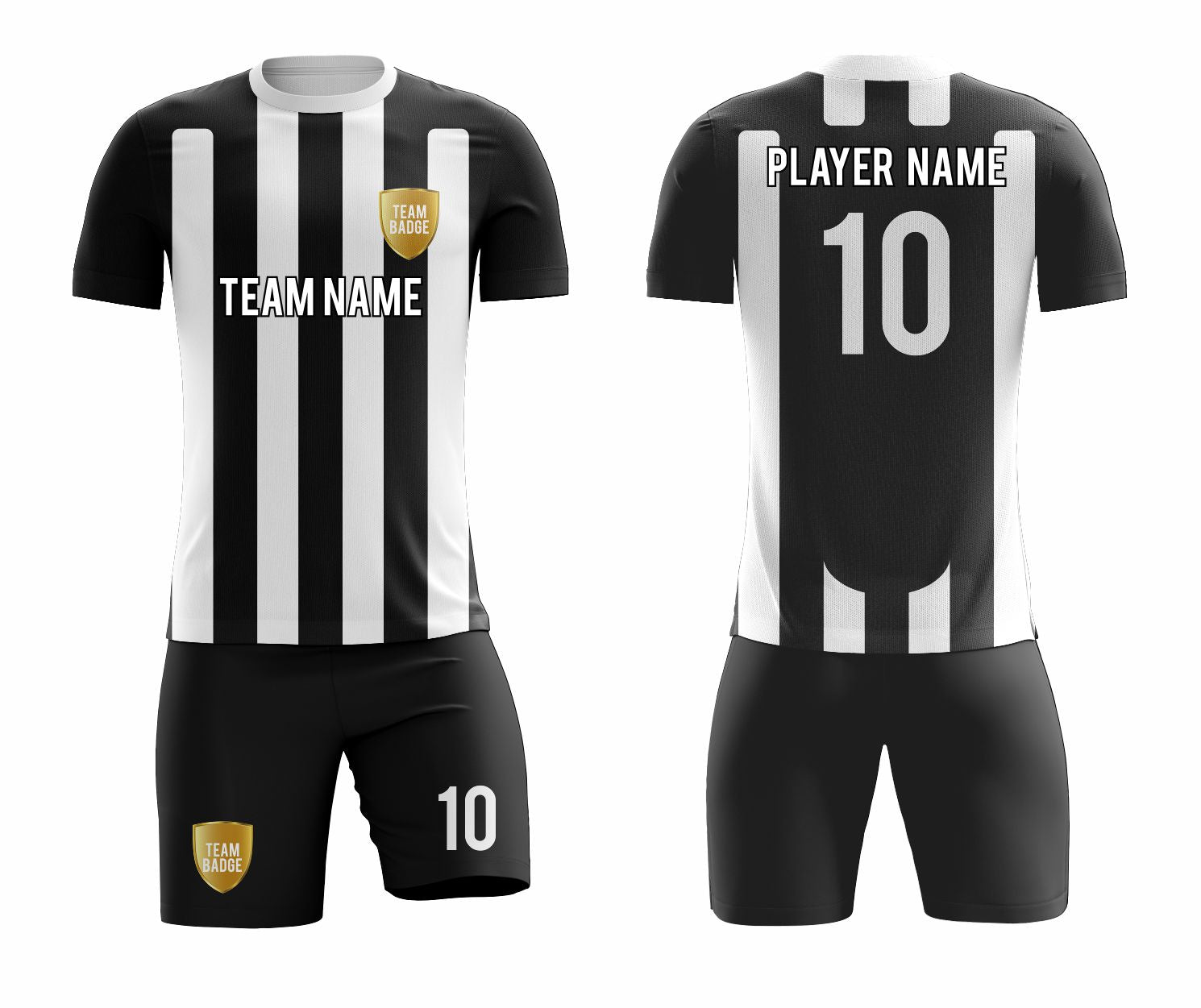 Black/White Sublimation Custom Soccer Jersey