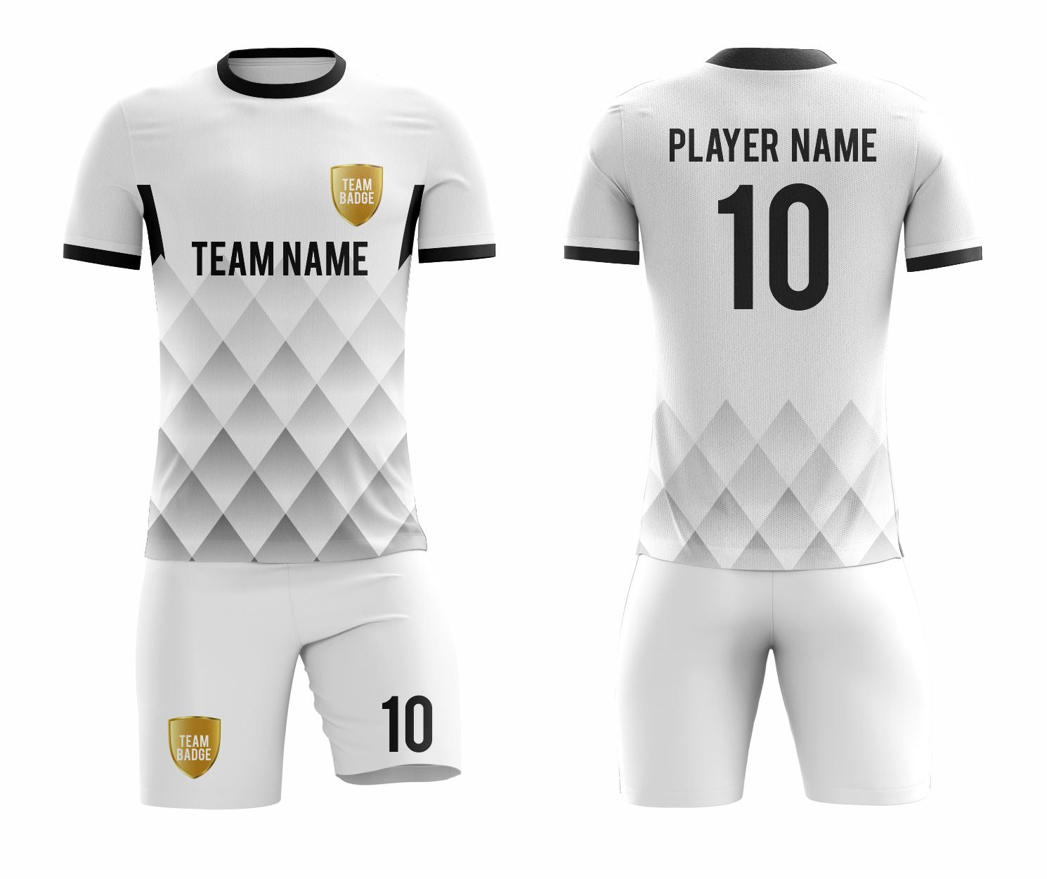 White Sublimation Custom Soccer Jersey
