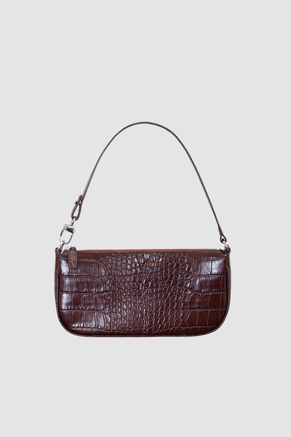 Rachel Nutella Croco Embossed Leather Shoulder Bag